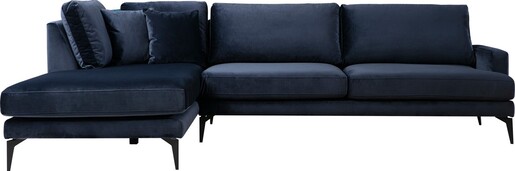 Kutna garnitura PAPIRA, mornarsko plava, lijevi kut, Papira Corner Left (Chl+3R) - Navy Blue