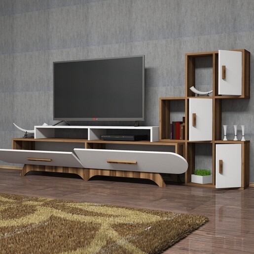 TV jedinica, Flora S - Walnut, White