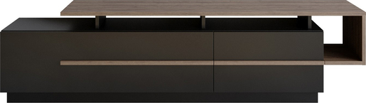 Stalak za televizor, Pia - Black, Walnut