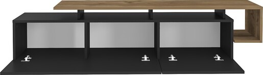Stalak za televizor, Pia - Black, Walnut