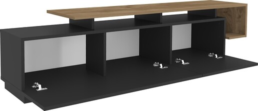 Stalak za televizor, Pia - Black, Walnut