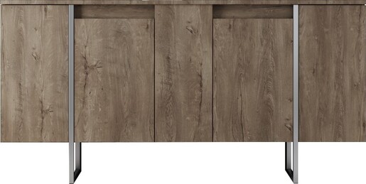 Komoda LUXE, boja oraha, srebrna boja