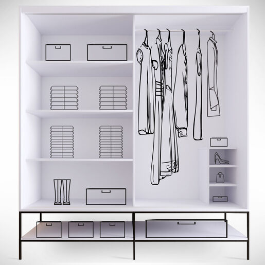 Garderoba, Martin Sürgülü 190 - White