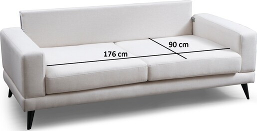 Trosjed NORDIC bež, Nordic 3 Seater - Beige