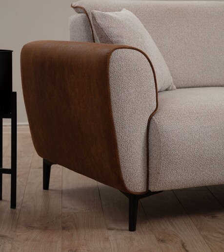 Kutna garnitura na razvlačenje Aren desni - bež, Cinnamon