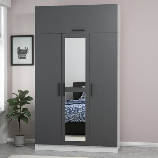 Garderoba, Minar 3 Kapak 255 - Anthracite, White