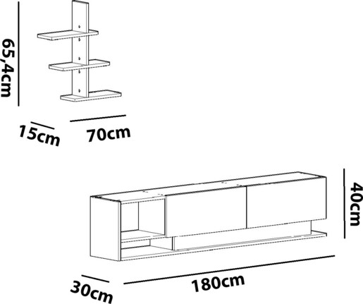 TV jedinica, Liza - Teak, White