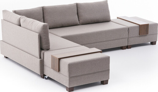 Kutna garnitura na razvlačenje FLY, lijeva, krem, Fly Left - Cream