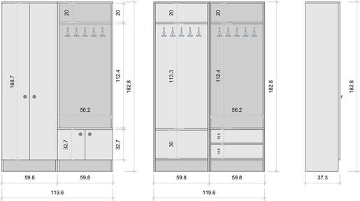 Ormarić, Bijela boja, M5 - 1561