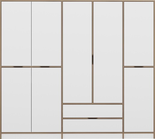 Ormar za odjeću ELINA - 8167, bijela boja, Dore