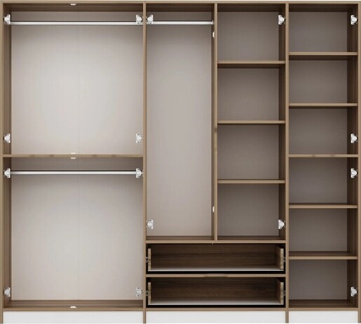 Ormar za odjeću ELINA - 8167, bijela boja, Dore