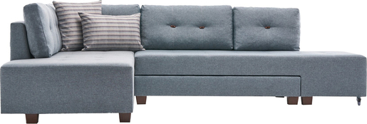 Kutna garnitura na razvlačenje, Svijetlo plava, Manama Corner Sofa Bed Left - Light Blue