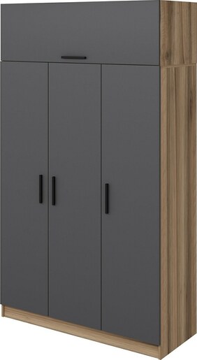 Garderoba, Minar 3 Kapak 2 Çekmece 235 - Anthracite, Dore