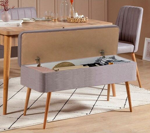 Set stola i stolica (4 komada), Vina 0701 - 3 - Atlantic, Grey