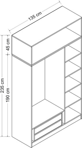 Garderoba, Minar 3 Kapak 235 - Anthracite