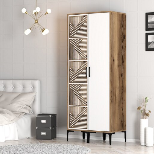 Ormar, Kumsal PS - Walnut, White