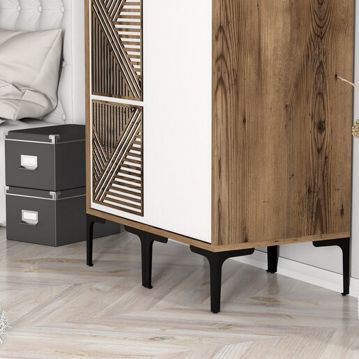 Ormar, Kumsal PS - Walnut, White