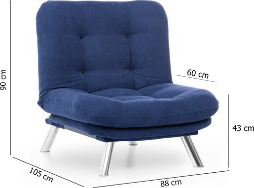 Sofa, Mornarsko plava, Misa Solo - Navy Blue