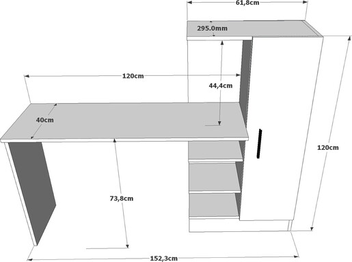 Radni stol CHRISTIE, CT2 - AB