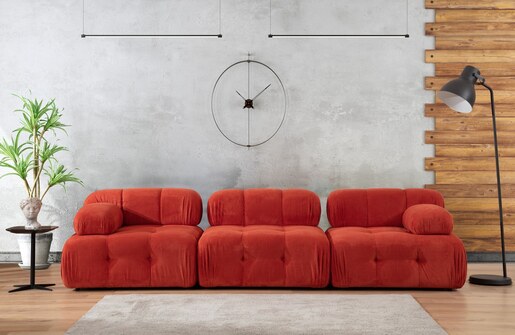 Trosjed Doblo 3 Seater ( L1-O1-1R) - Peach