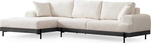 Kutna garnitura Eti crna lijevi - bijela