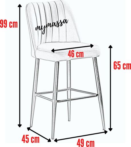 Set barskih stolica (4 komada) CAROLINE