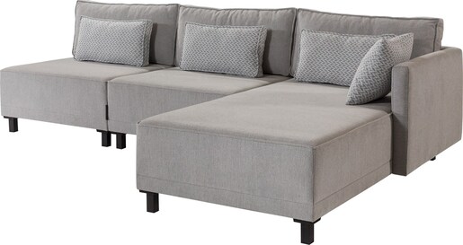 Kutna garnitura na razvlačenje Matris desni - sivi