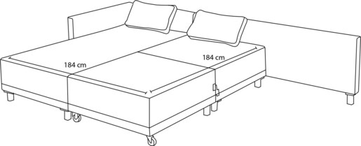 Kutna garnitura na razvlačenje Matris desni - sivi