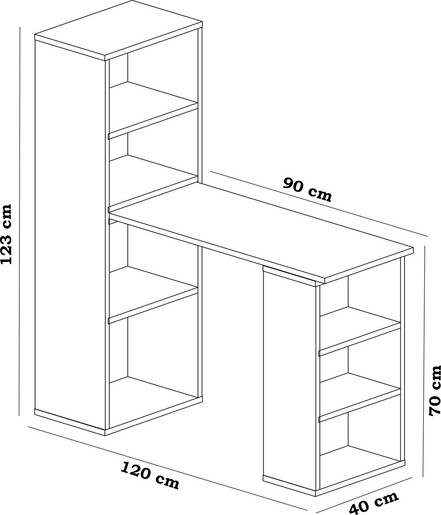 Studijski stol, Last - White