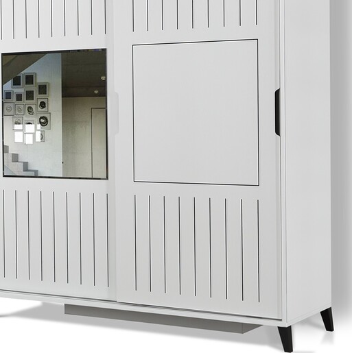 Garderoba, Pasific Home Fuga - 150 Parlak Beyaz Dolap