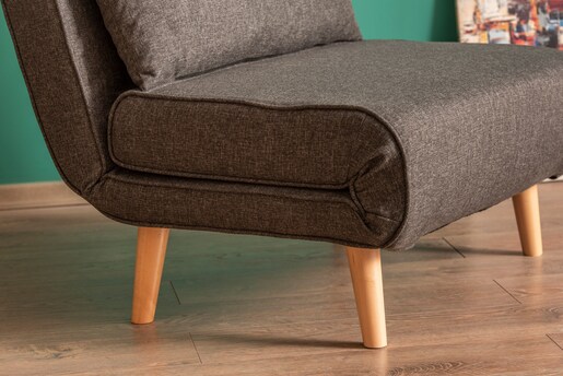 Fotelja na razvlačenje, Tamno siva, Folde Single - Dark Grey