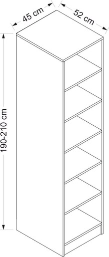 Garderoba, Kale Raflı 190 - Dore