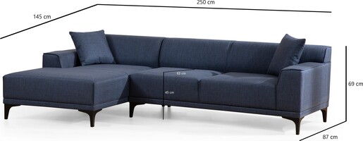 Kutna garnitura, Plava, Petra L Corner - Blue