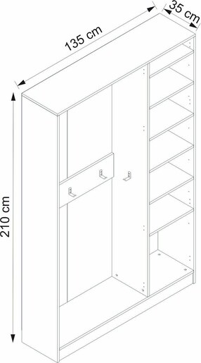 Stalak za hodnik, Noah - 8210