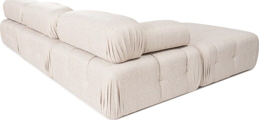 Kutna garnitura Doblo 3 Seater with Pouffe ( L1-O1-1R-Pouffe) - svjetlo smeđa