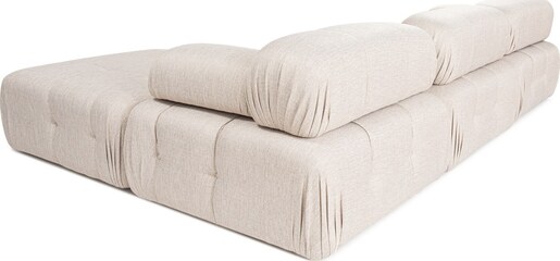 Kutna garnitura Doblo 3 Seater with Pouffe ( L1-O1-1R-Pouffe) - svjetlo smeđa