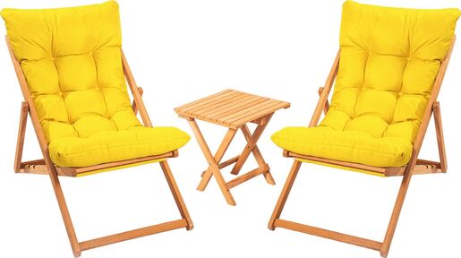 Set vrtnog namještaja - stol i stolice (3 komada) Daxton