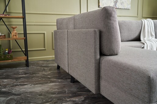 Kutna garnitura na razvlačenje, Smeđa, Eris - Brown