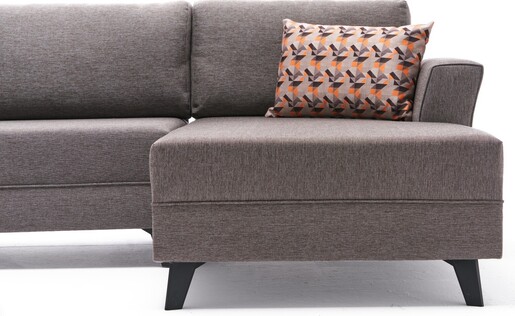 Kutna garnitura na razvlačenje, Smeđa, Eris - Brown