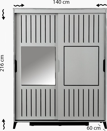 Garderoba, Pasific Home Fuga - 130 Ceviz Dolap