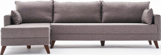 Kutna garnitura, Smeđa, Bella Corner Sofa Left - Brown