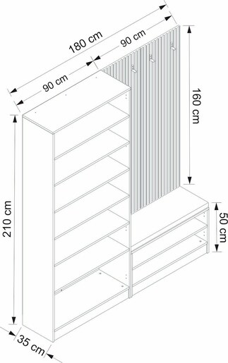 Stalak za hodnik, Noah - 8313