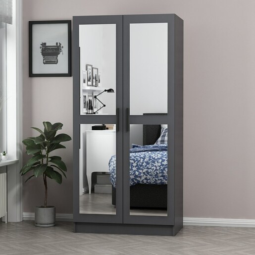 Garderoba, Kale Mirror Anthracite - 190