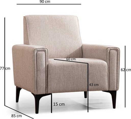 Sofa s 1 sjedećim mjestom ELEANOR