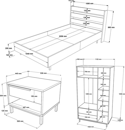 Set namještaja za sobu za djecu i mlade HOPE