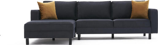 Kutna garnitura, Antracit, Kale Velvet Left - Anthracite