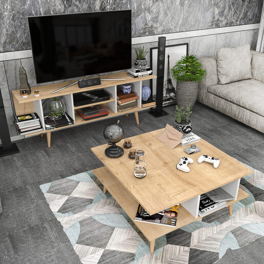 Stolić za kavu, Akya - Oak, White