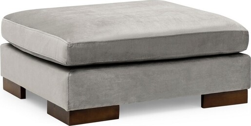 Kutna garnitura TULIP, lijeva, svjetlo sivo, Tulip Corner Left With Pouf - Light Grey