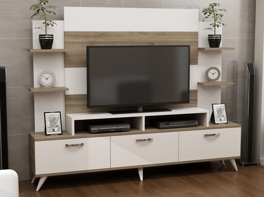 TV jedinica, Diana - White, Walnut
