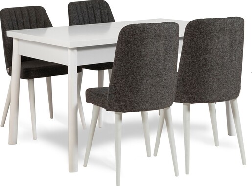 Set stolova i stolica (5 komada), Bijela boja Antracit, Costa 1053 - 1 B